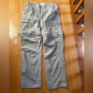 L L Bean lightweight zip off pants.